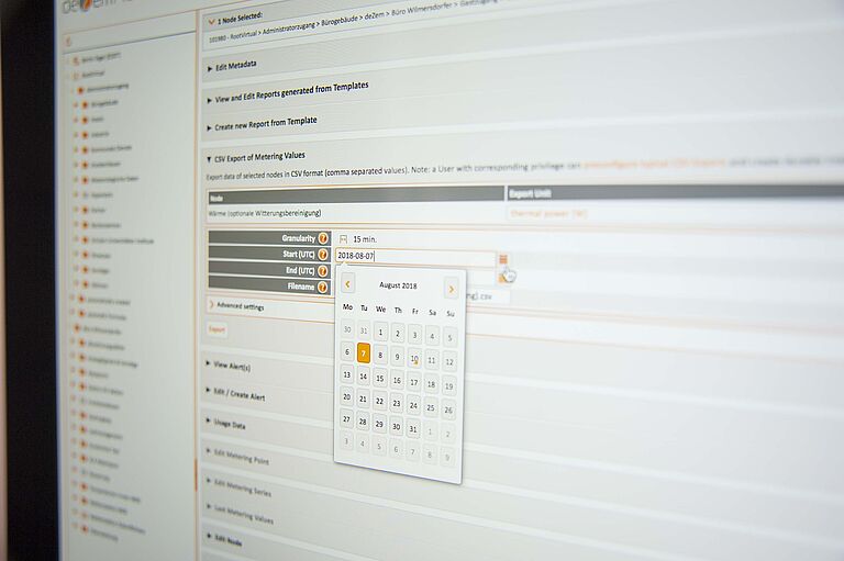 Konfiguration des Energiecontrollingsystems in deZemAd Softwaremodul